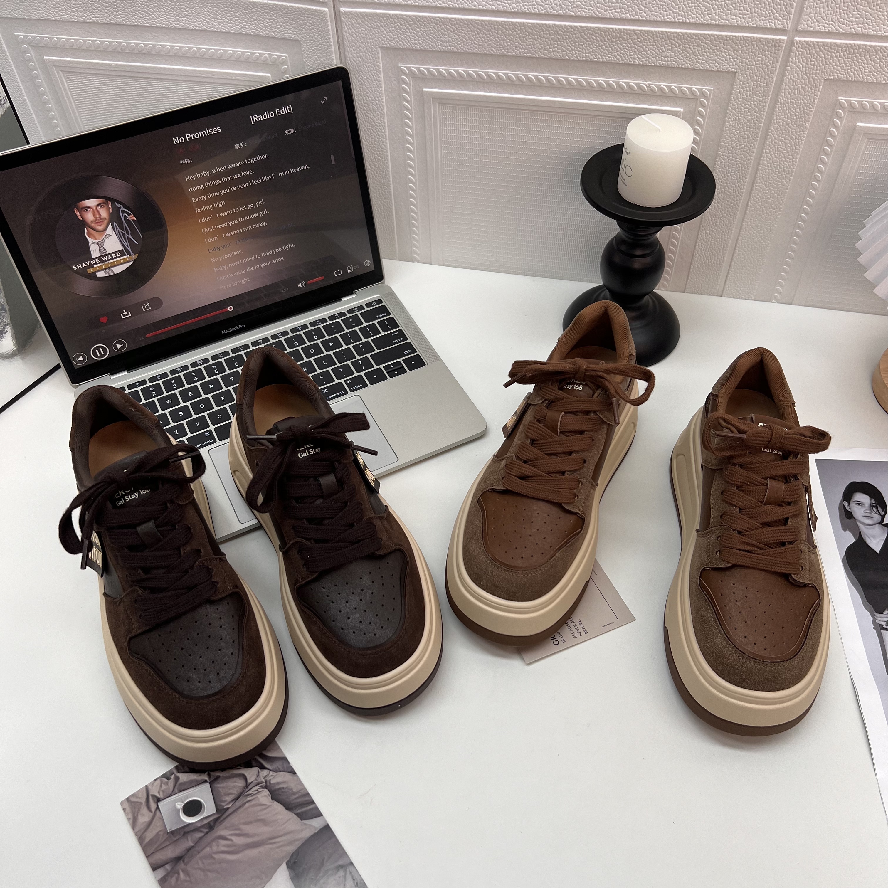 2025春季新款复古厚底时尚百搭休闲鞋 2522-8