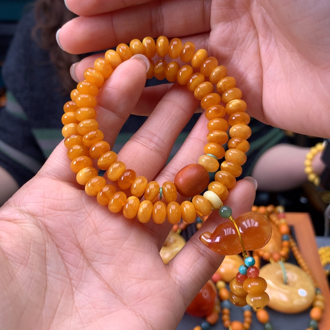 蜜蜡未镶嵌手串天然