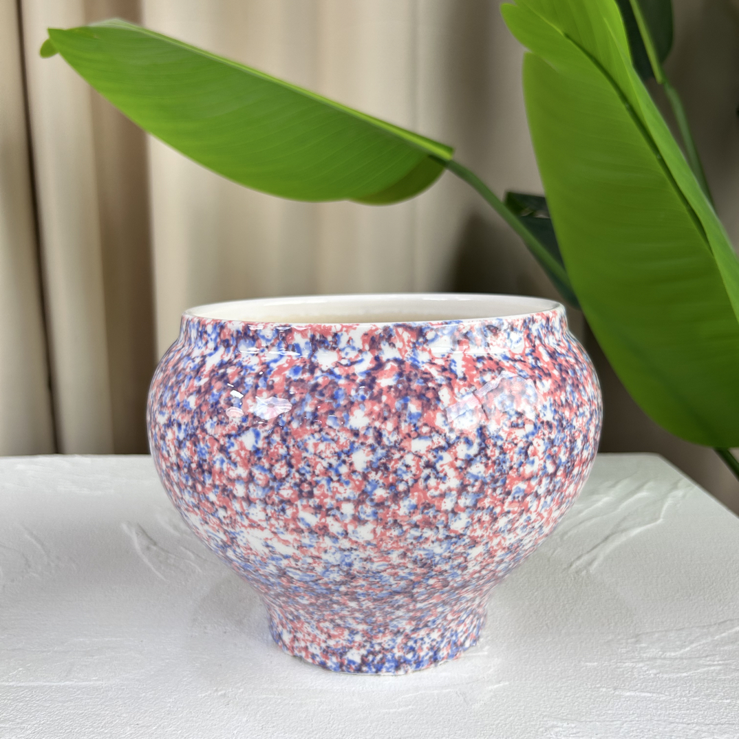 C197口18高16手工刷彩鱼尾花盆适合蝴蝶兰君子兰等多种绿植花卉