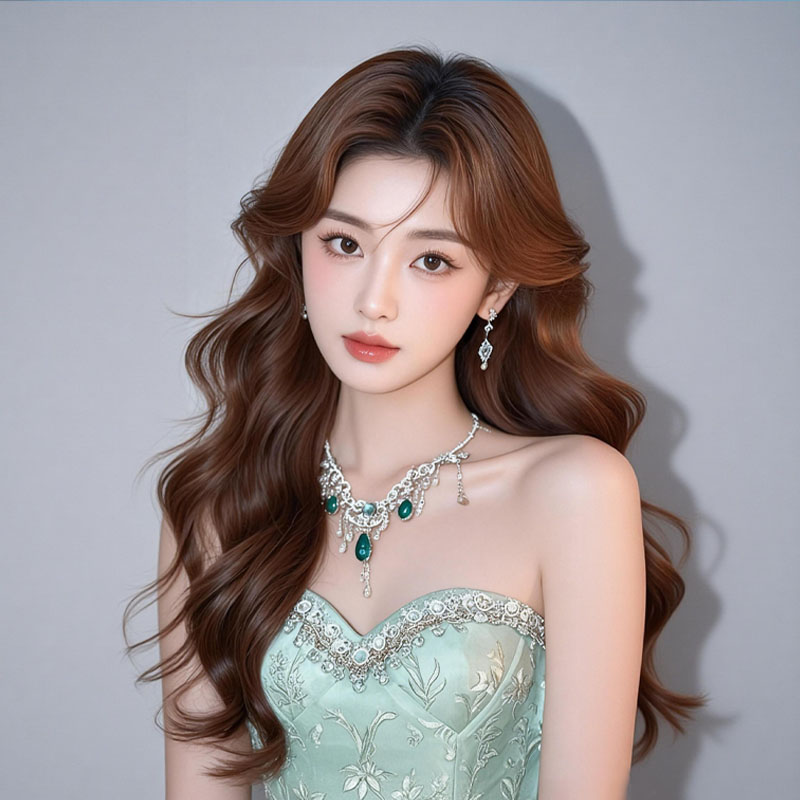 假发女隐形发际线轻薄透气长卷发云朵烫蛋蛋仿真头皮递针手织头套