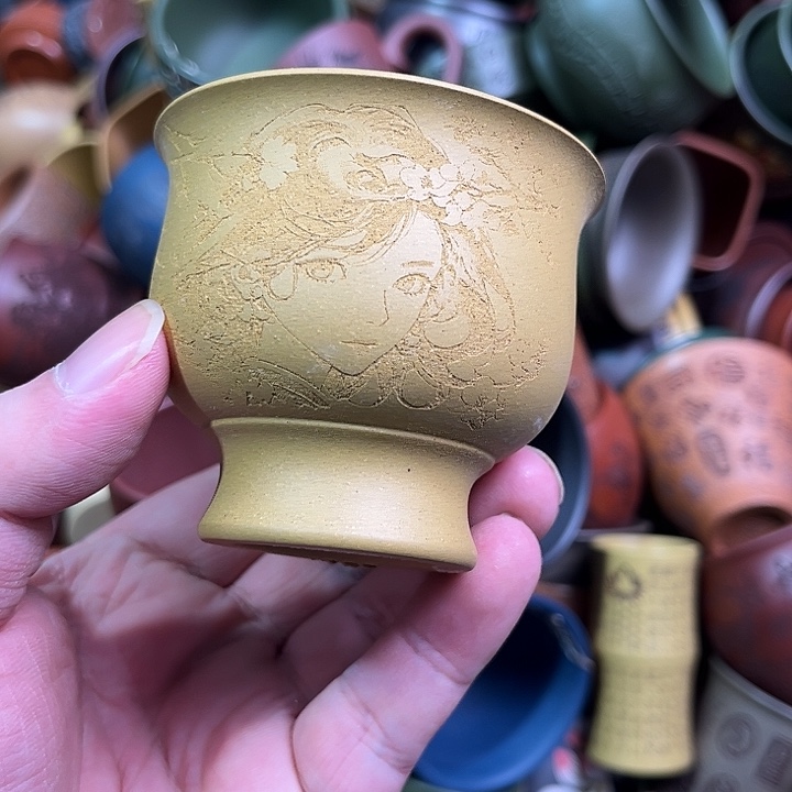 紫砂茶杯全手工紫砂主人杯