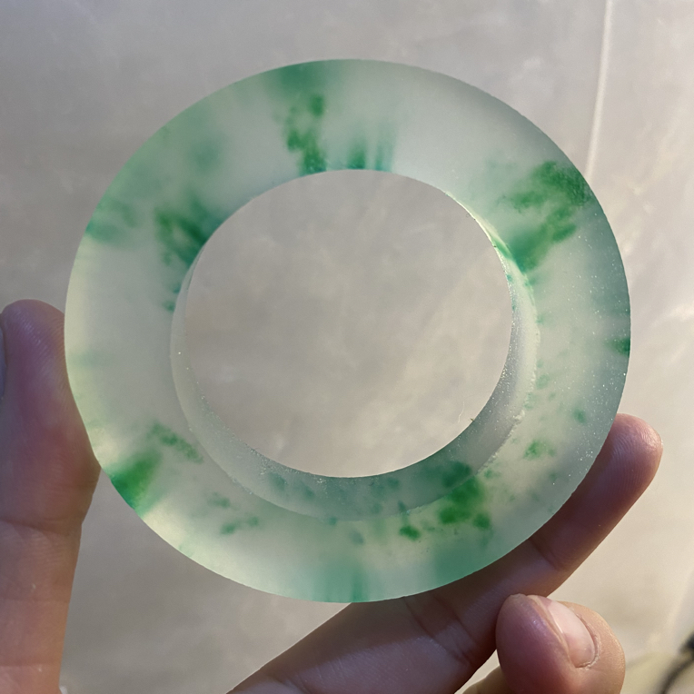 时尚淑女蓝飘花绿飘花手镯定制