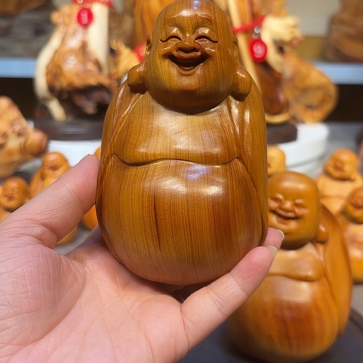 柏木太行崖柏弥勒佛