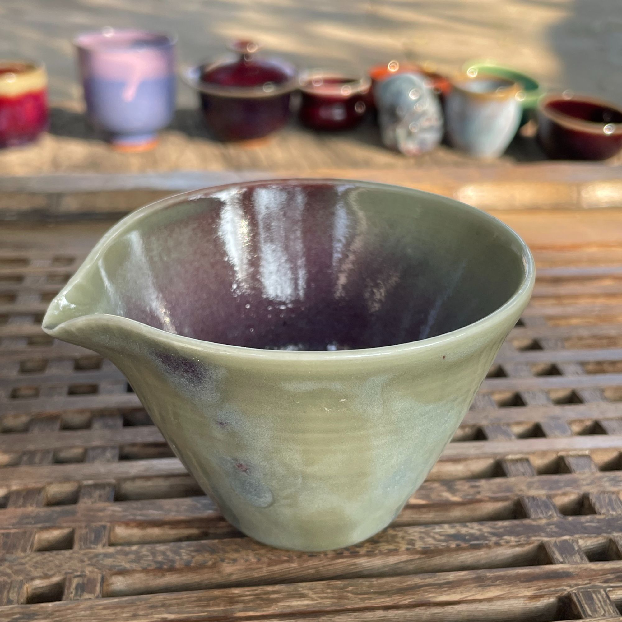 神垕钧瓷炭烧钧瓷公道杯纯手工精美窑变