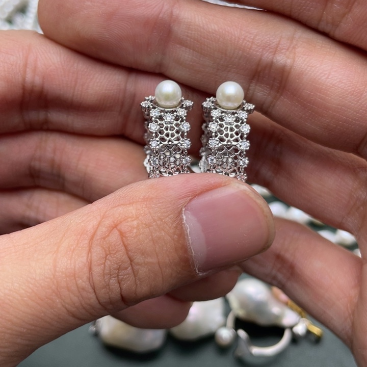 淡水珍珠戒指合金