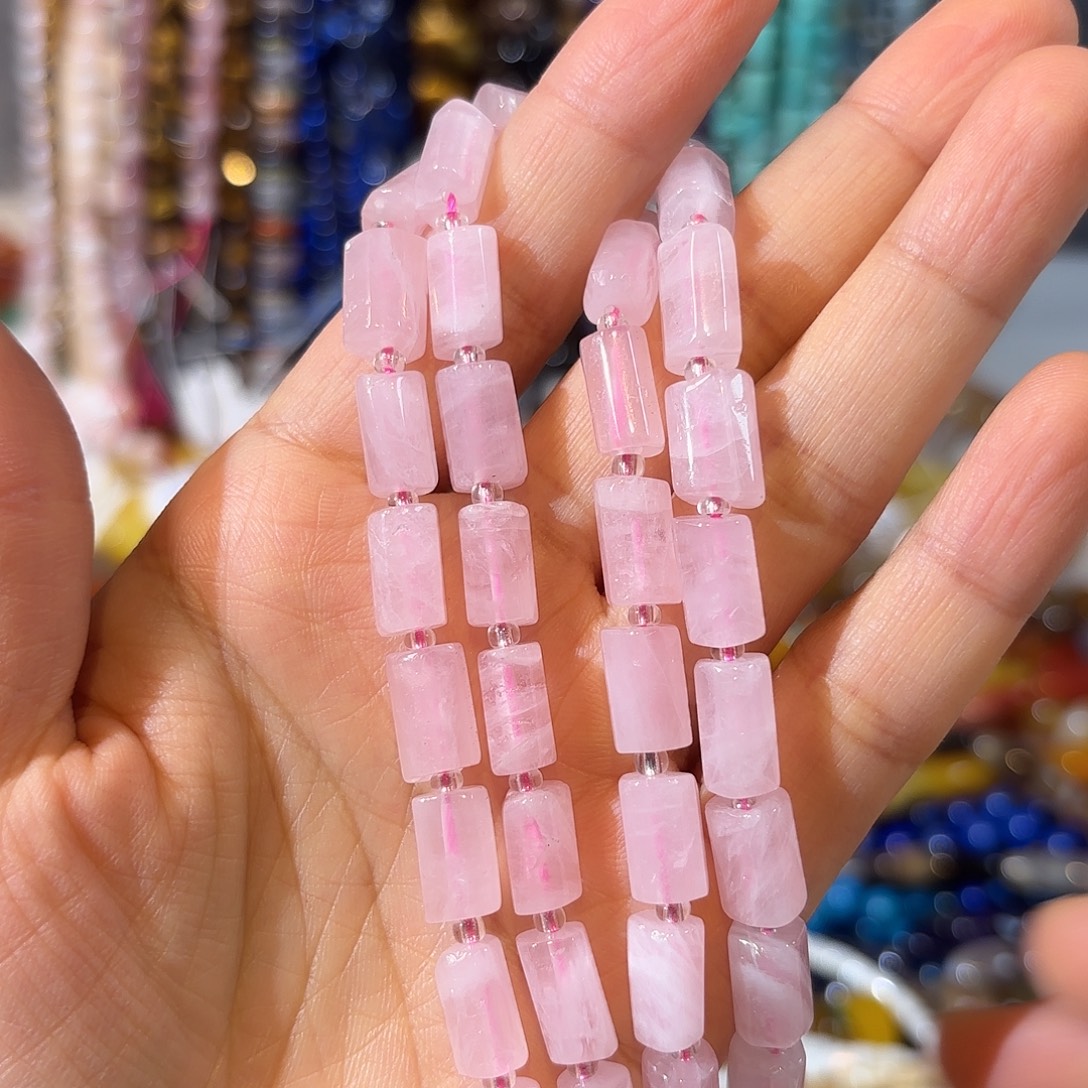 玛瑙/玉髓合金珠宝半成品粉水晶