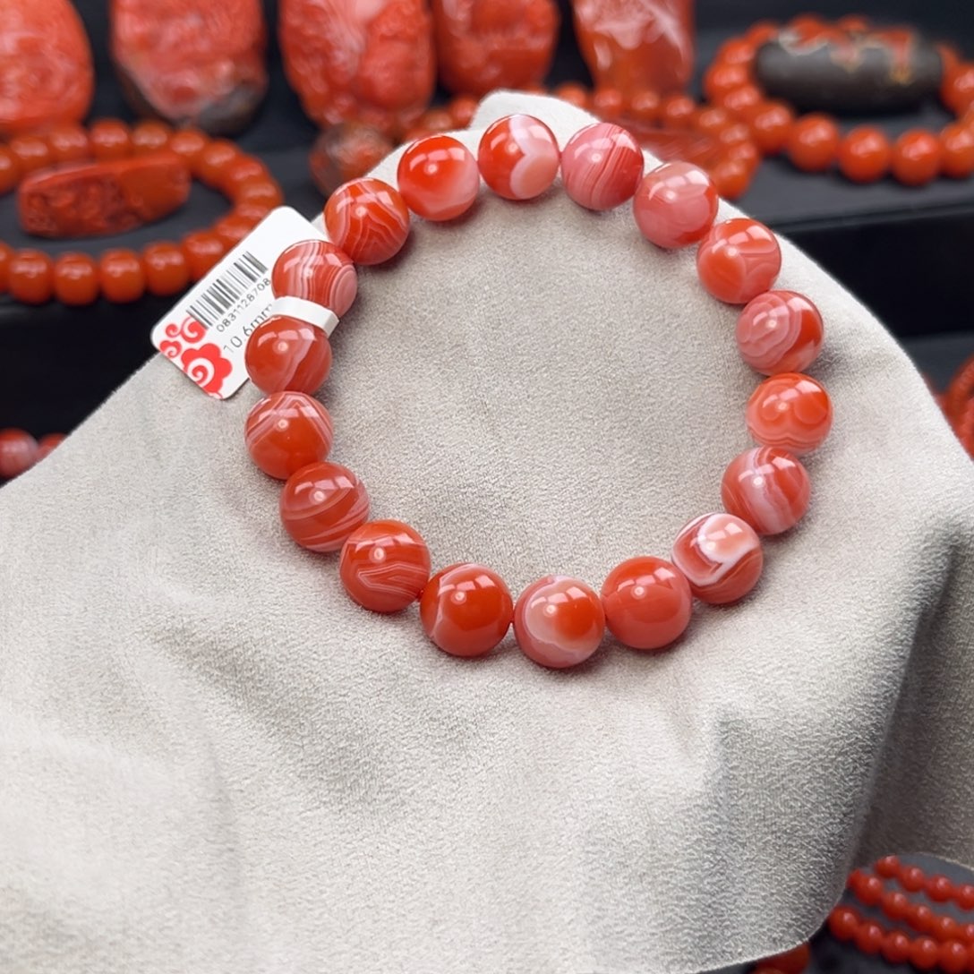 南红玛瑙未镶嵌手链