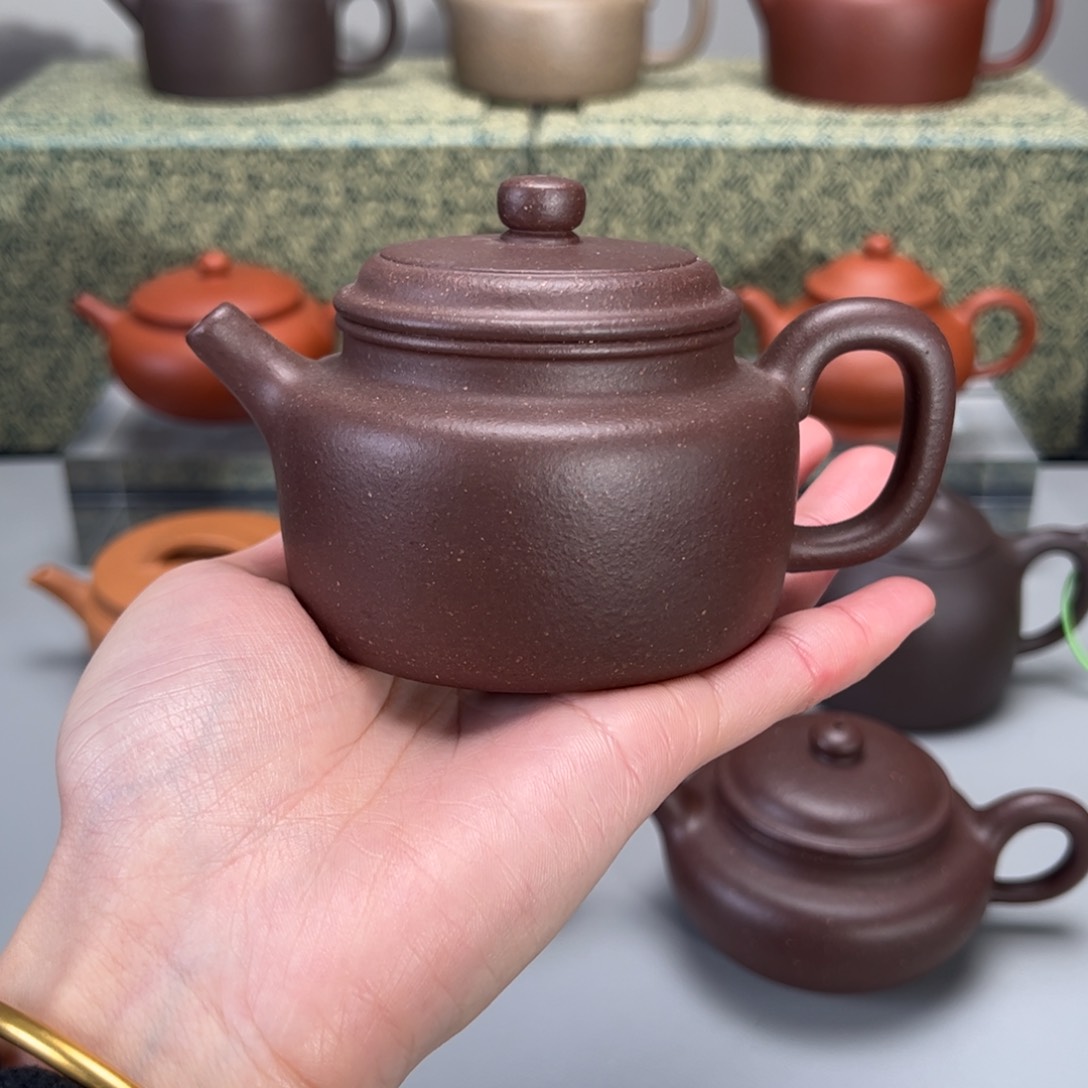 紫砂茶壶千禧紫泥德钟200c c