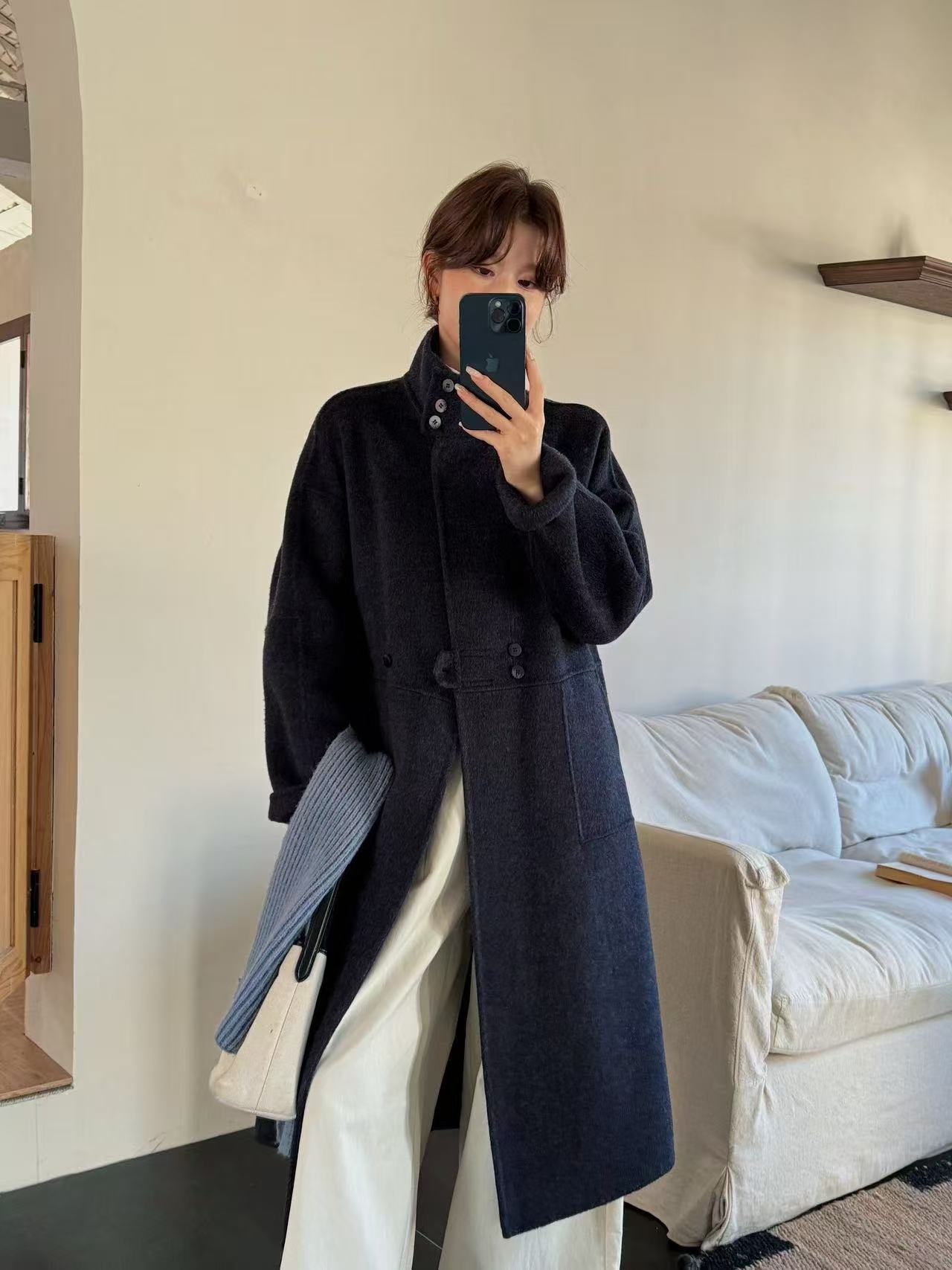 倩倩家长款自留大衣