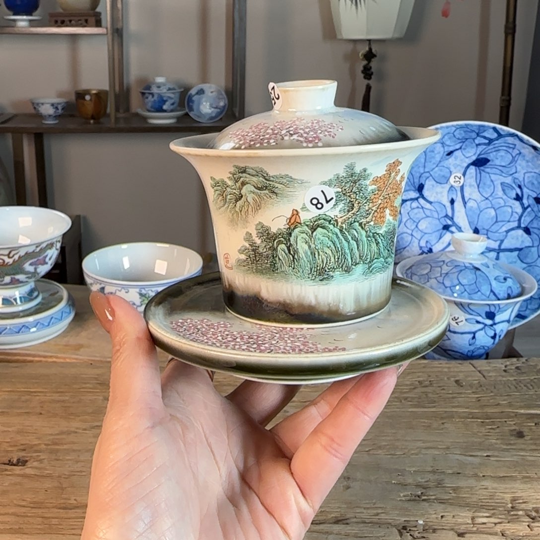 杯景德镇陶瓷柴烧多人