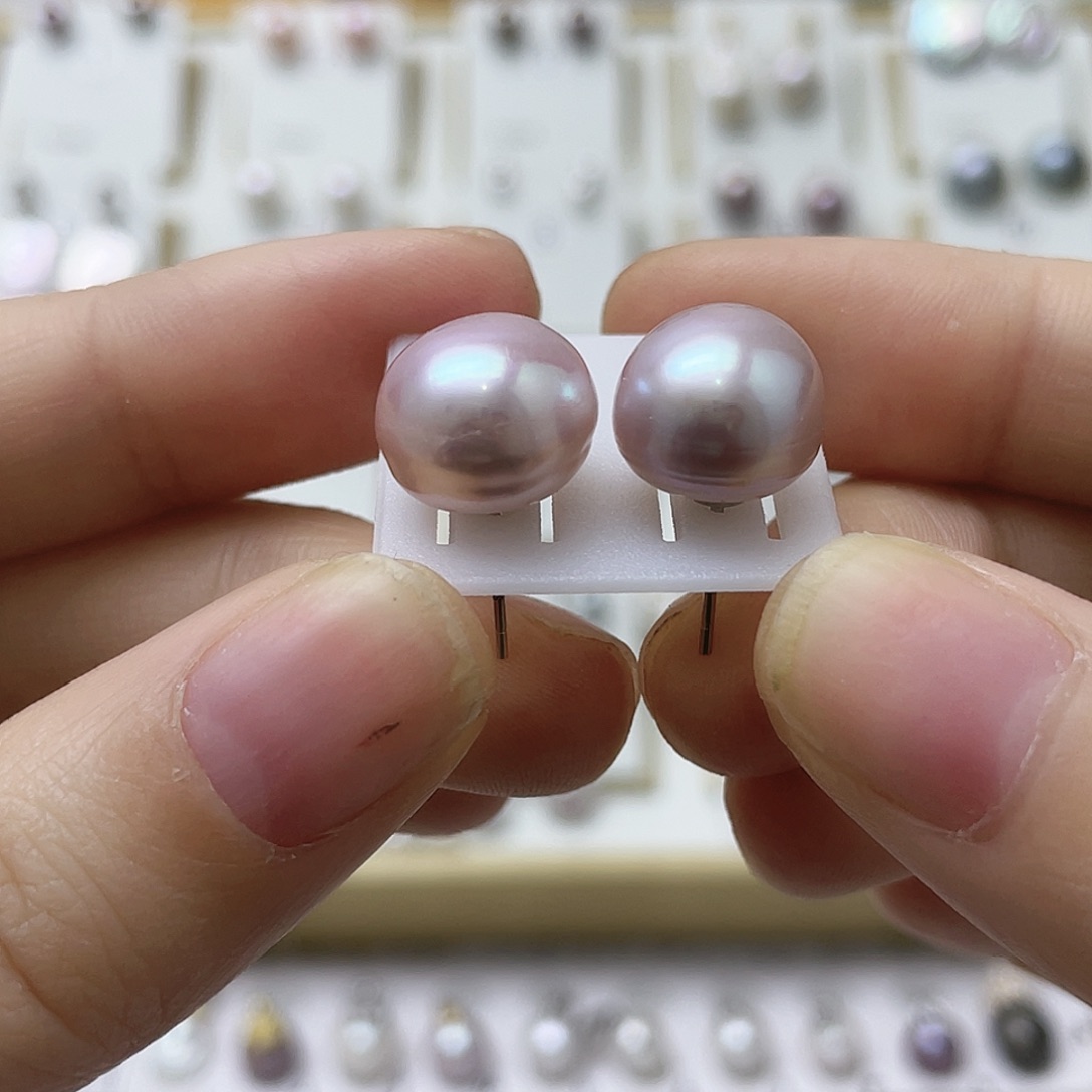 琪***姐淡水珍珠耳饰银S925镶嵌