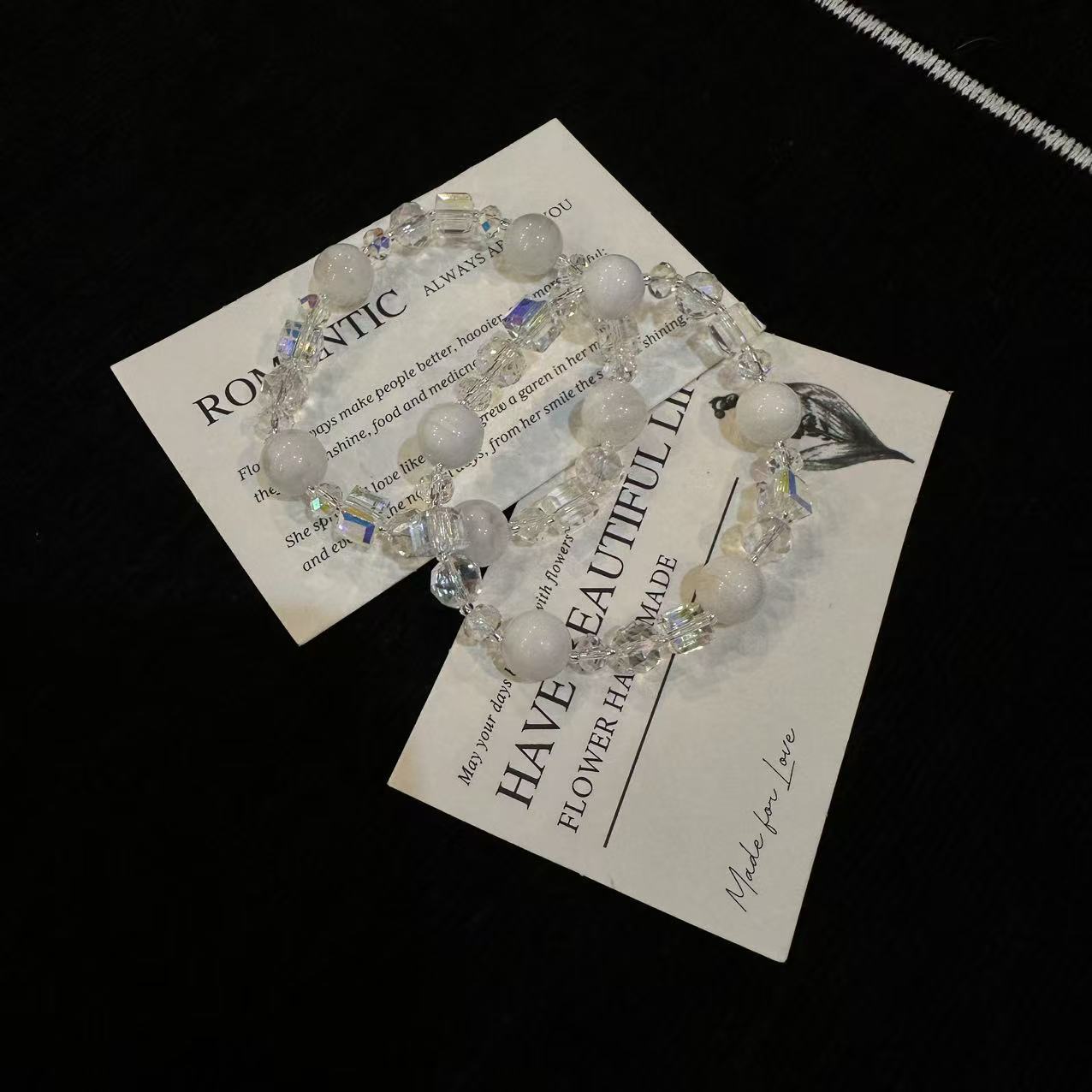 「YIMIMI」天然水晶 10mm雪花手链x3558 多样性发货