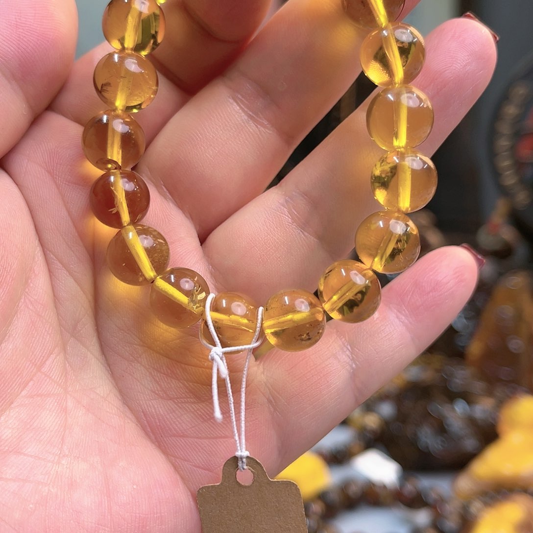 琥珀手链未镶嵌缅甸琥珀卡12