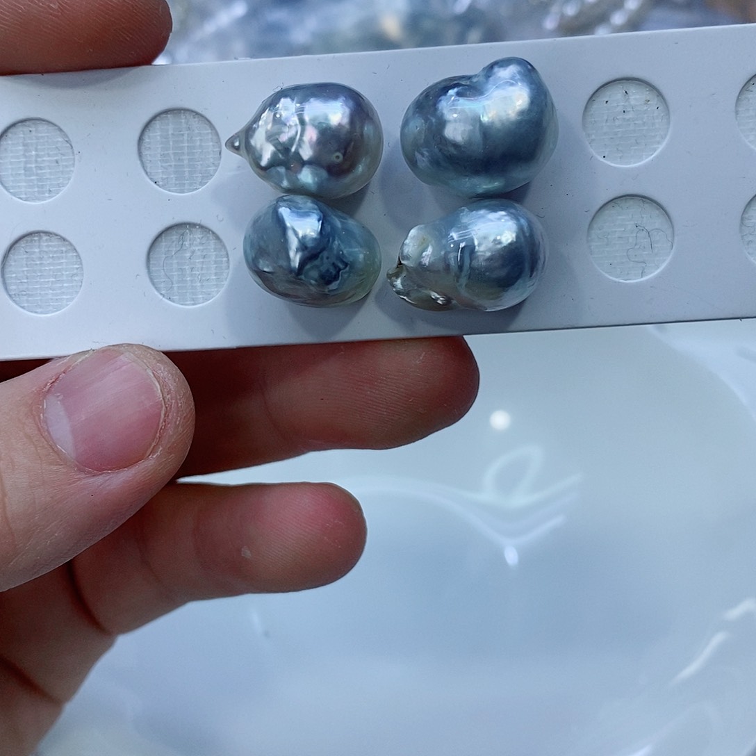 海水珍珠耳饰18K金镶嵌多样性发1