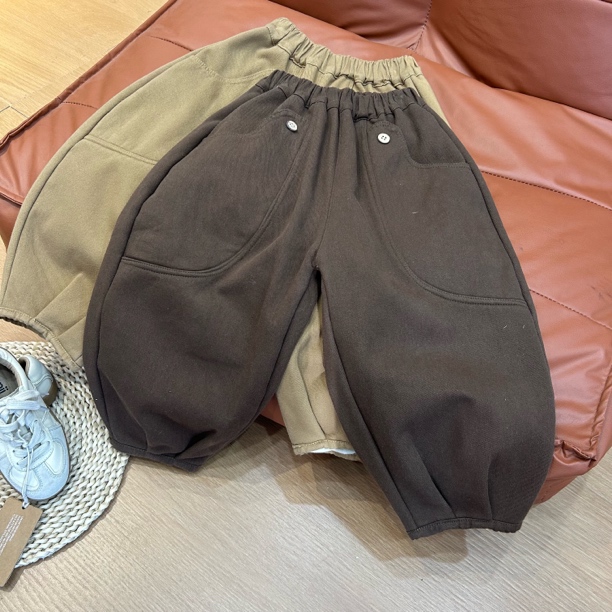 1617韩系一体绒灯笼裤男女童