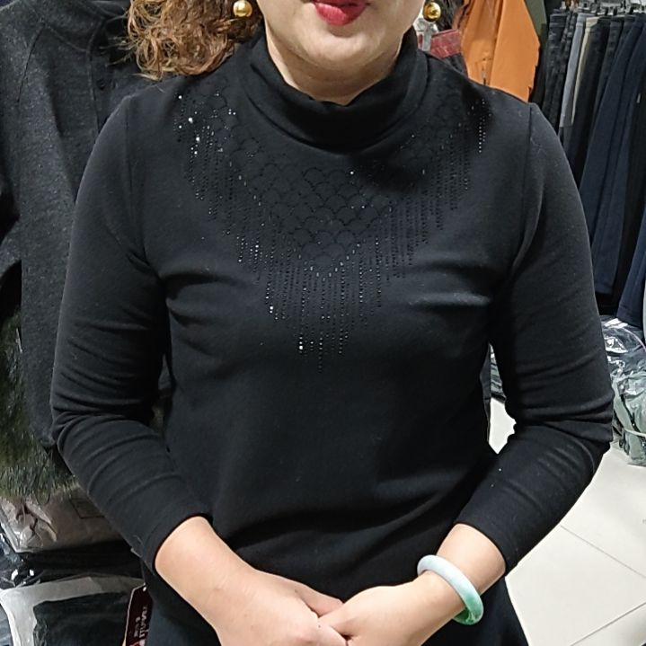 高领德绒打底衫4码