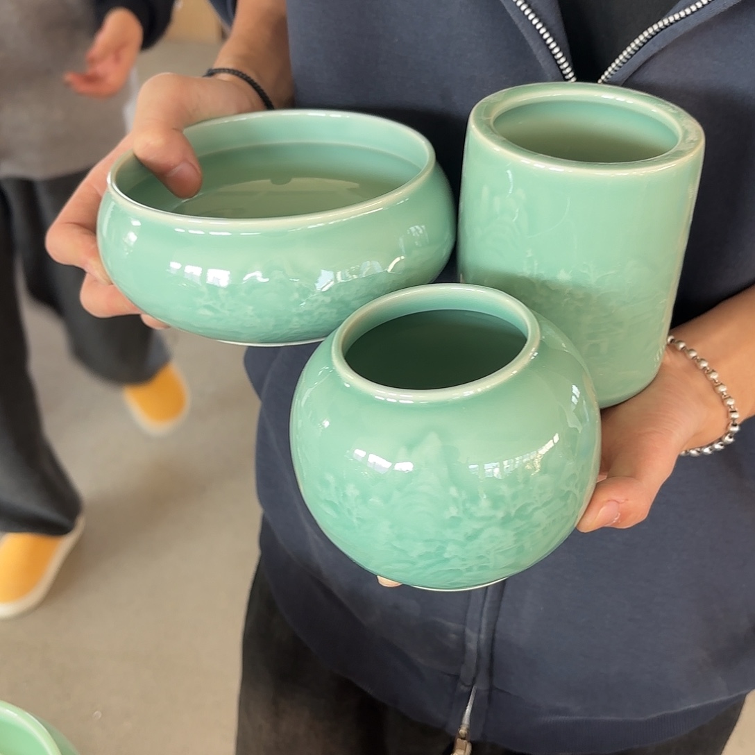 龙泉云间青瓷小米茶器