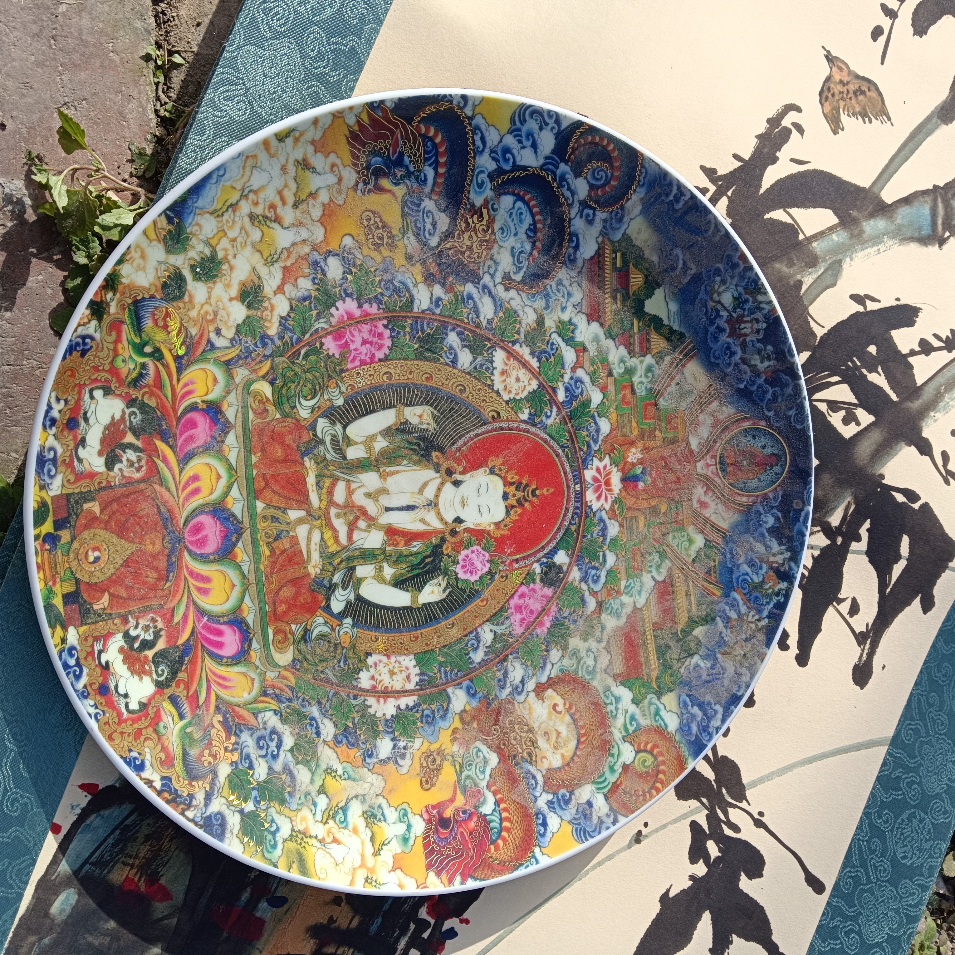 装饰家居必备陶瓷龙纹鱼藻纹