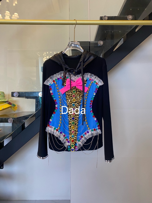 Dada设计款新款重工个性款休闲时尚百搭洋气长袖T恤C11657