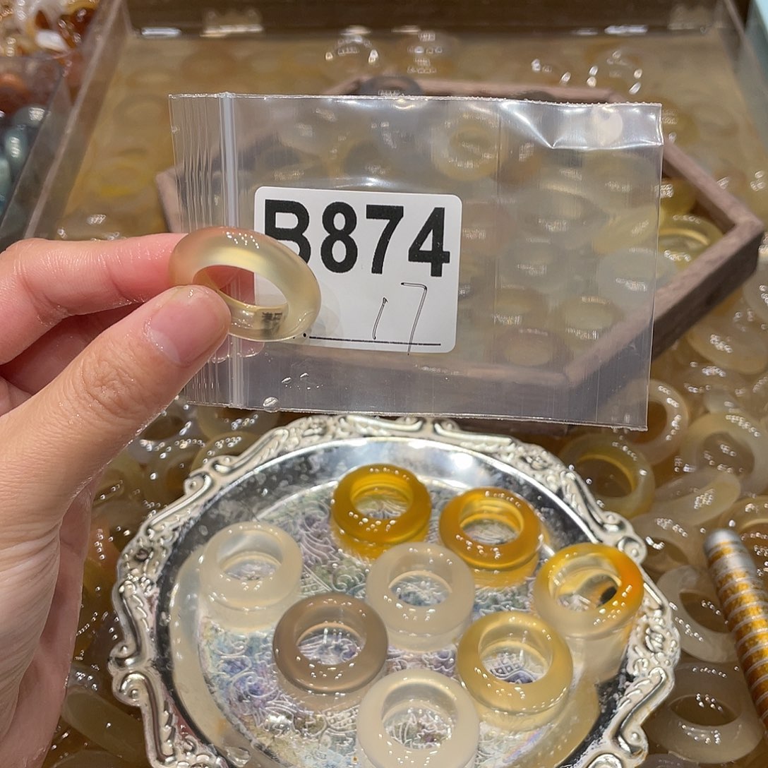 玛瑙/玉髓未镶嵌戒指874