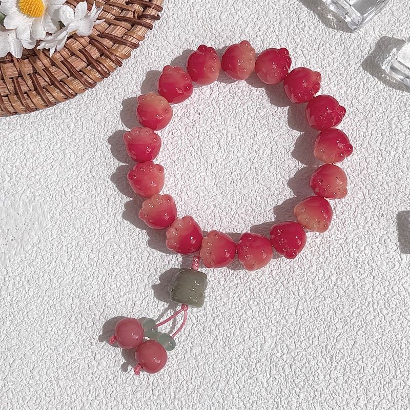 乌梅子酱猫抓菩提手串 招财猫 男女盘玩绕指柔手持文玩佛珠