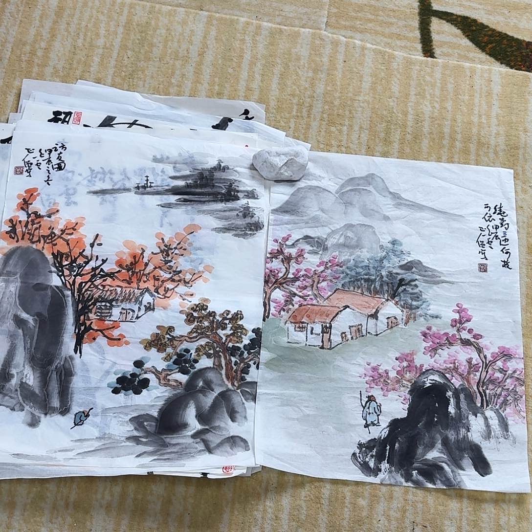 国画两张 水墨国画