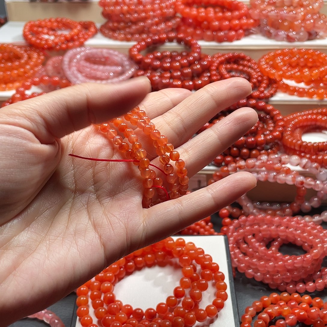 金***莱南红玛瑙未镶嵌手链