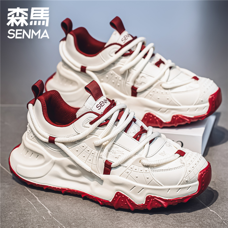 SENMA/森马男鞋秋季透气老爹鞋男增高运动鞋男款厚底鞋子男士休闲