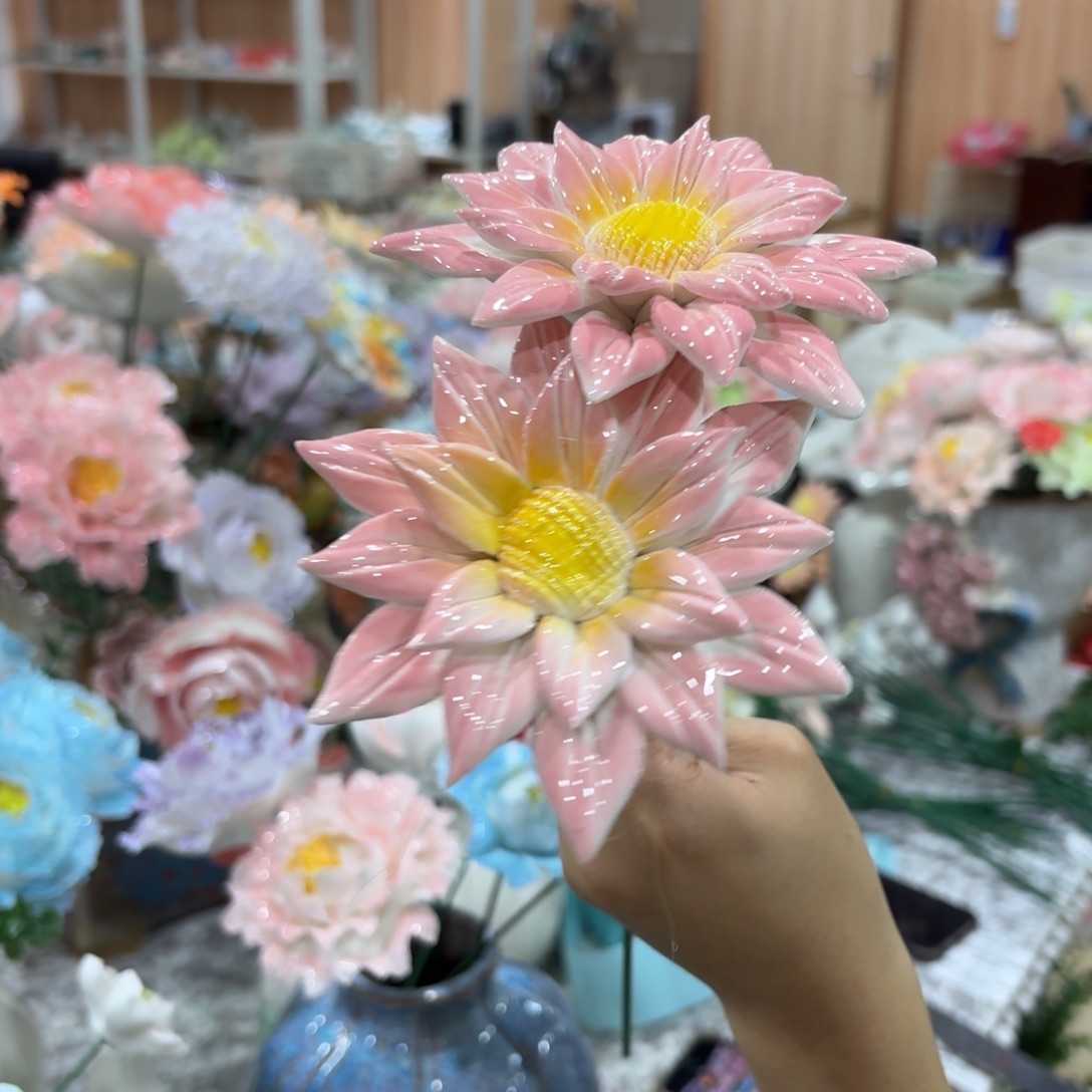 陶瓷花，20元发货，退款拉黑