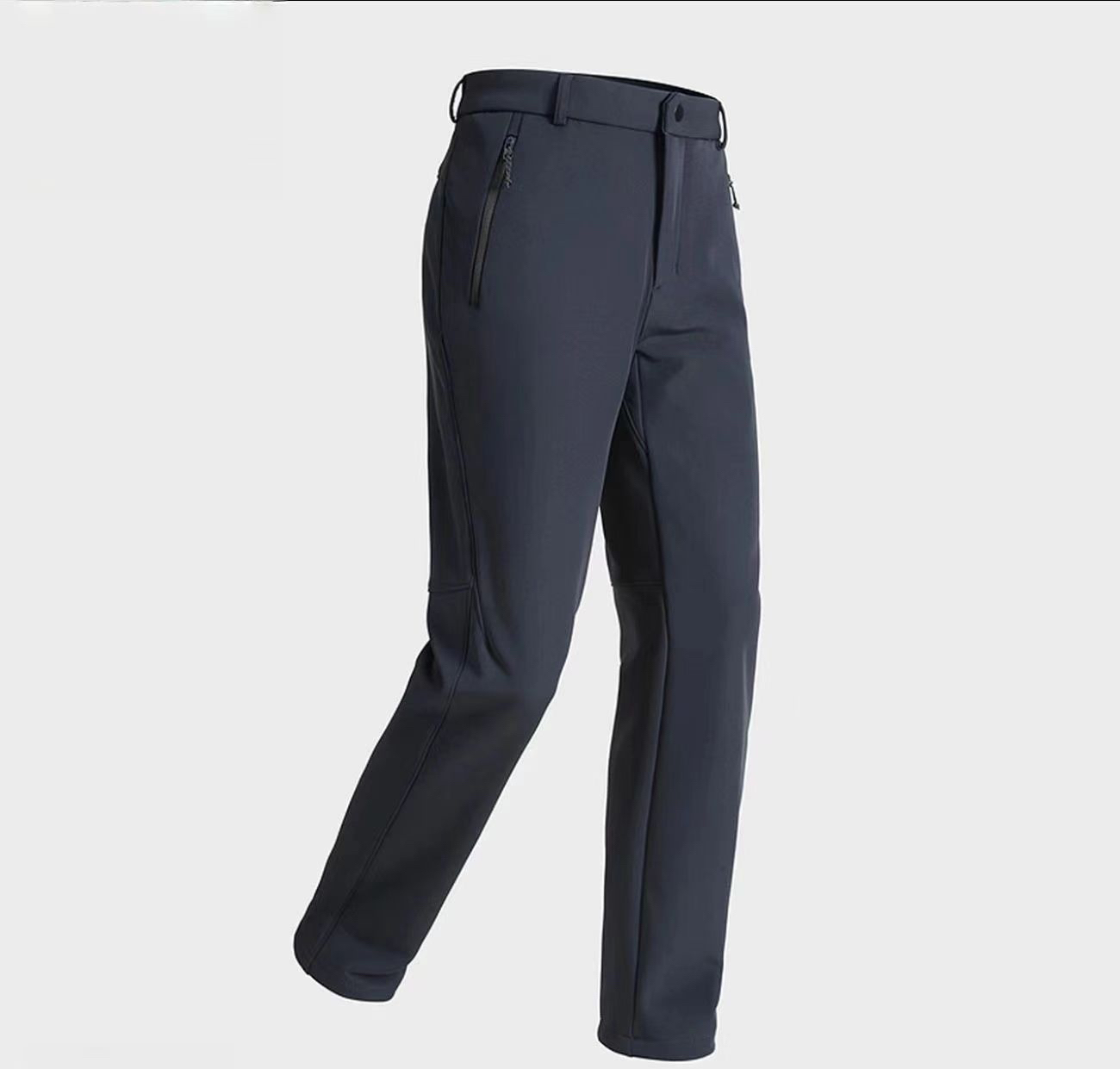 男士秋冬加绒软壳裤户外运动徒步登山防风防水透气速干保暖长裤