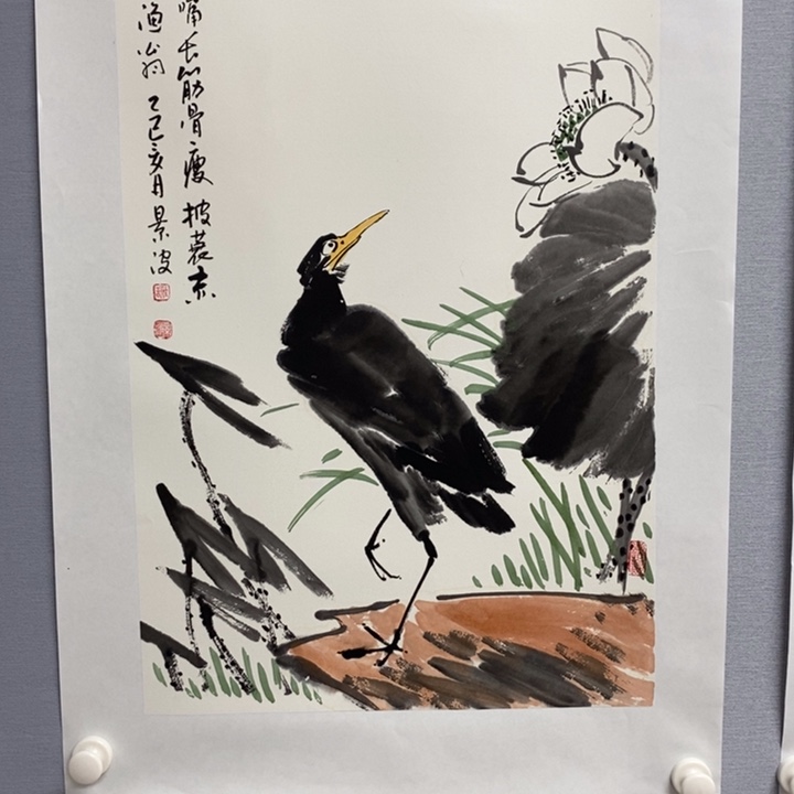 国画亲笔手绘宣传画