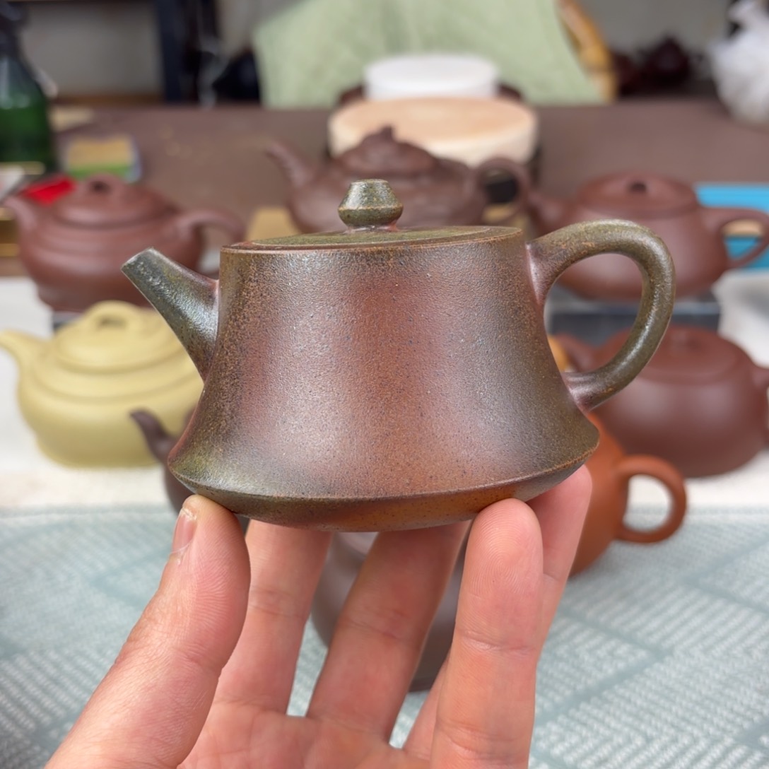 紫砂茶壶玉成窑柱础 柴烧 150cc