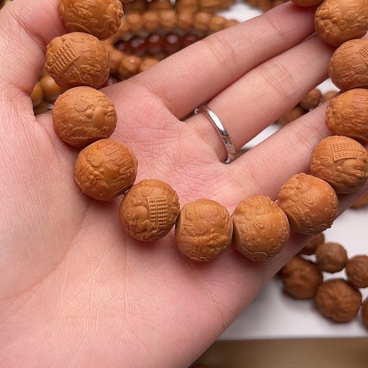 吊坠猴头核桃二等双面财神微瑕款