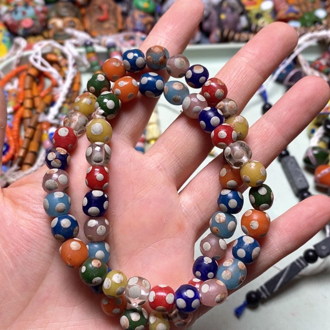 琉璃颈饰印度尼西亚波点链子