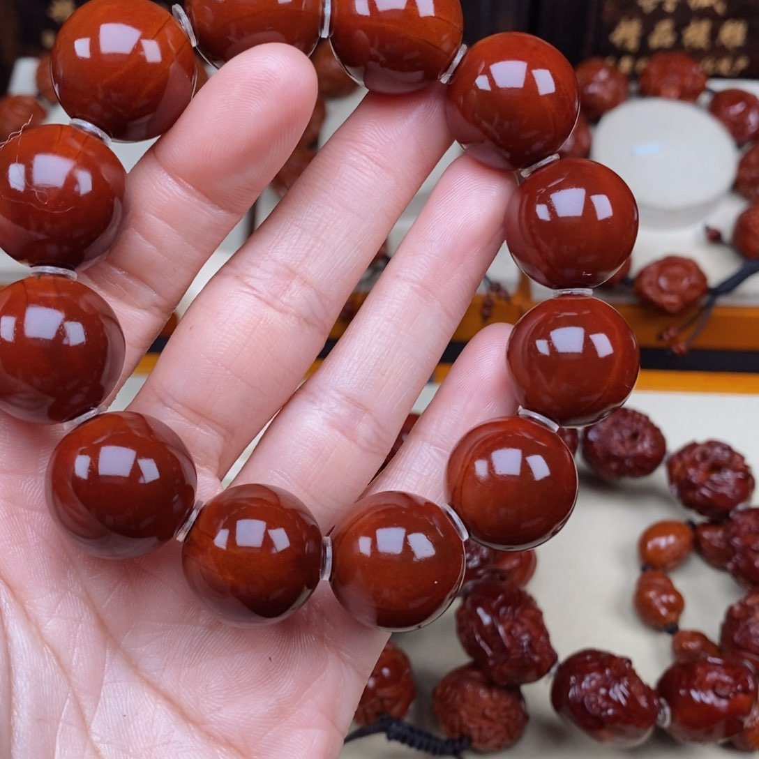 橄榄核把件大*光珠光珠