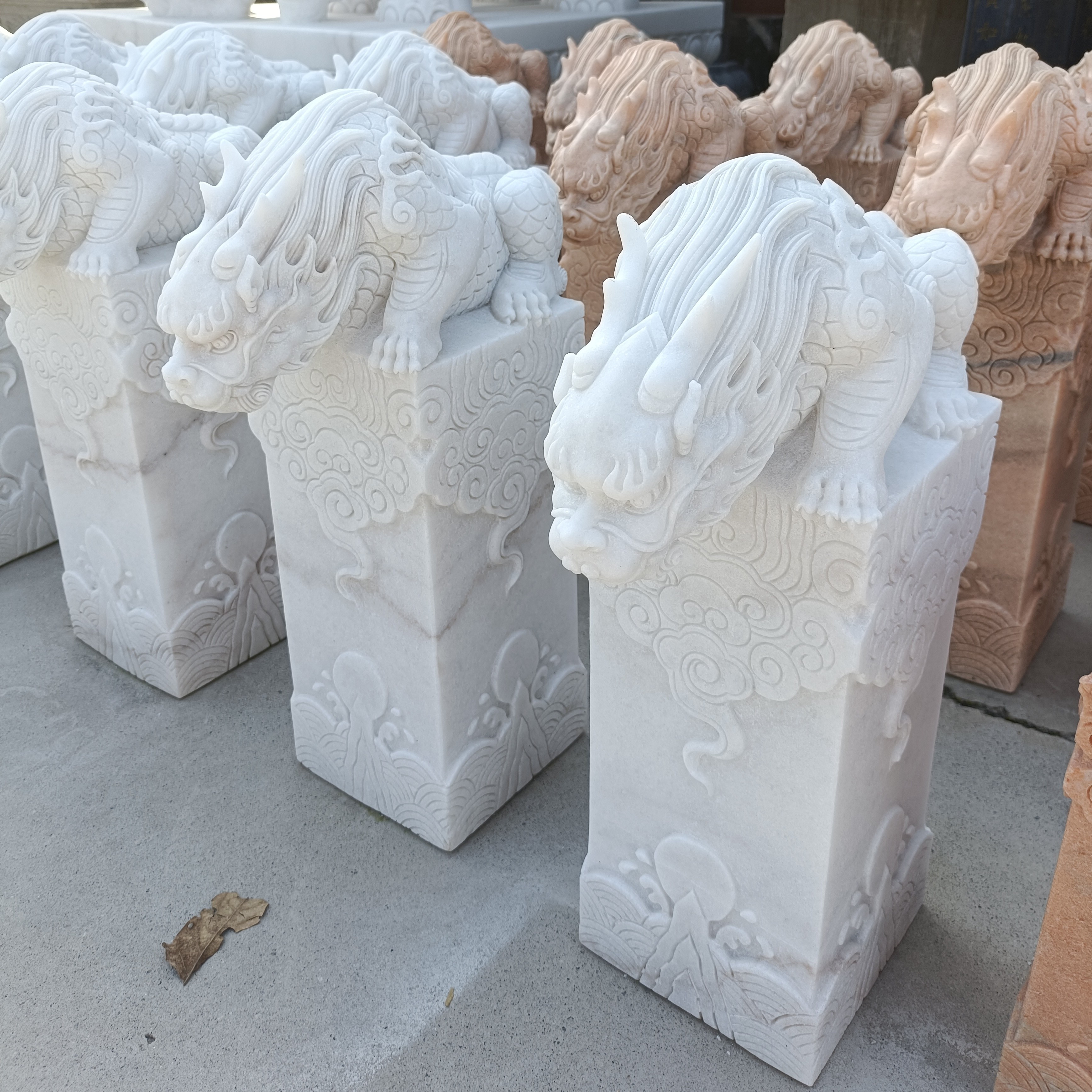石雕天然石材吸水兽中式庭院别墅门口家居造景饰品