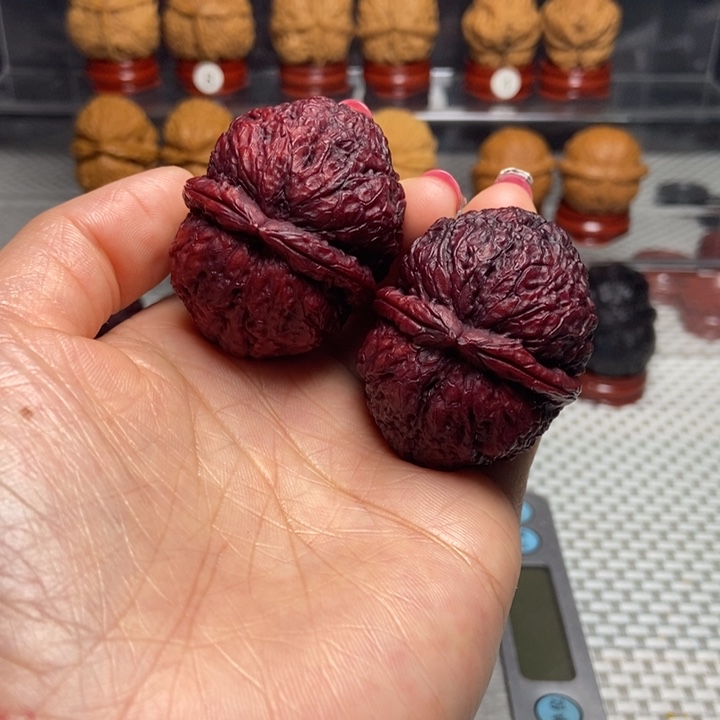 文玩核桃把件10雷鼓双筋锤