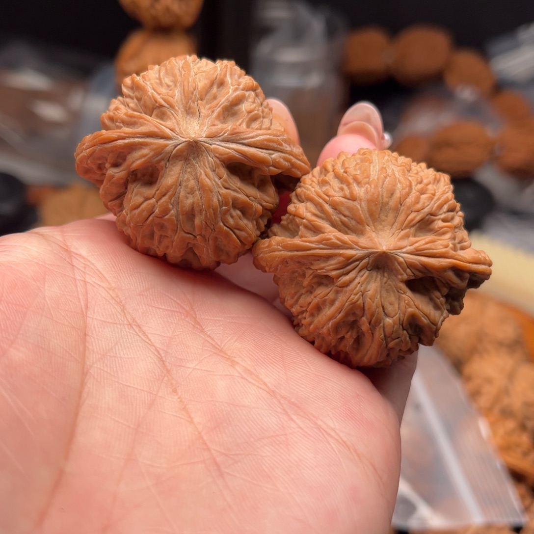 A***n核桃把件磨盘41全