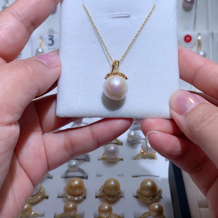 淡水珍珠颈饰银S925镶嵌