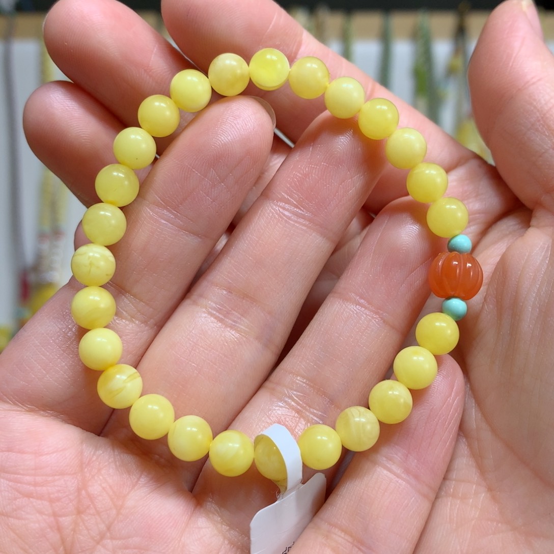 蜜蜡手链未镶嵌6m m