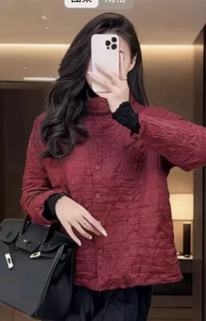 MUXIAOXI褶皱轻奢棉服