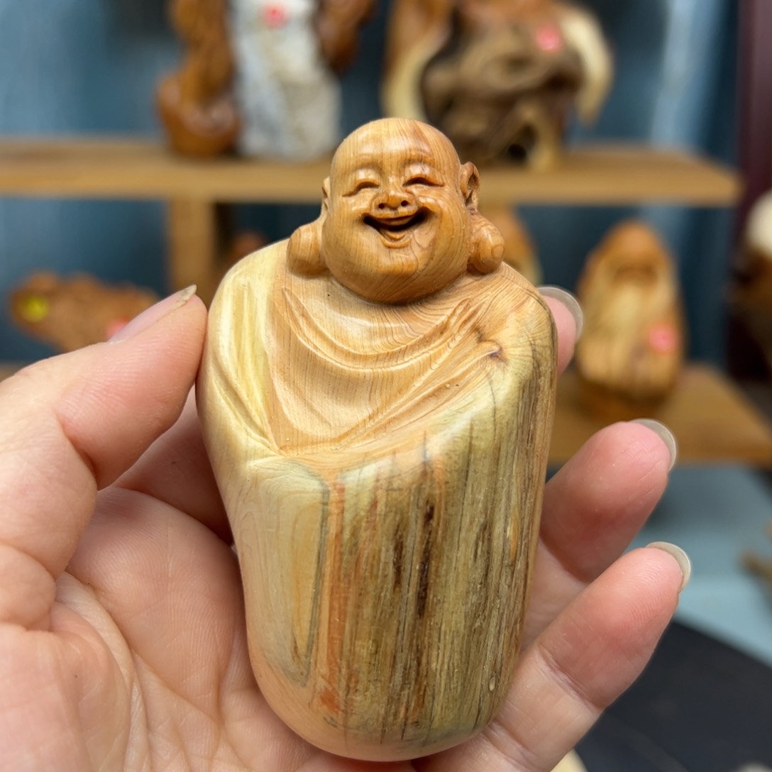 木崖柏木摆件手把件