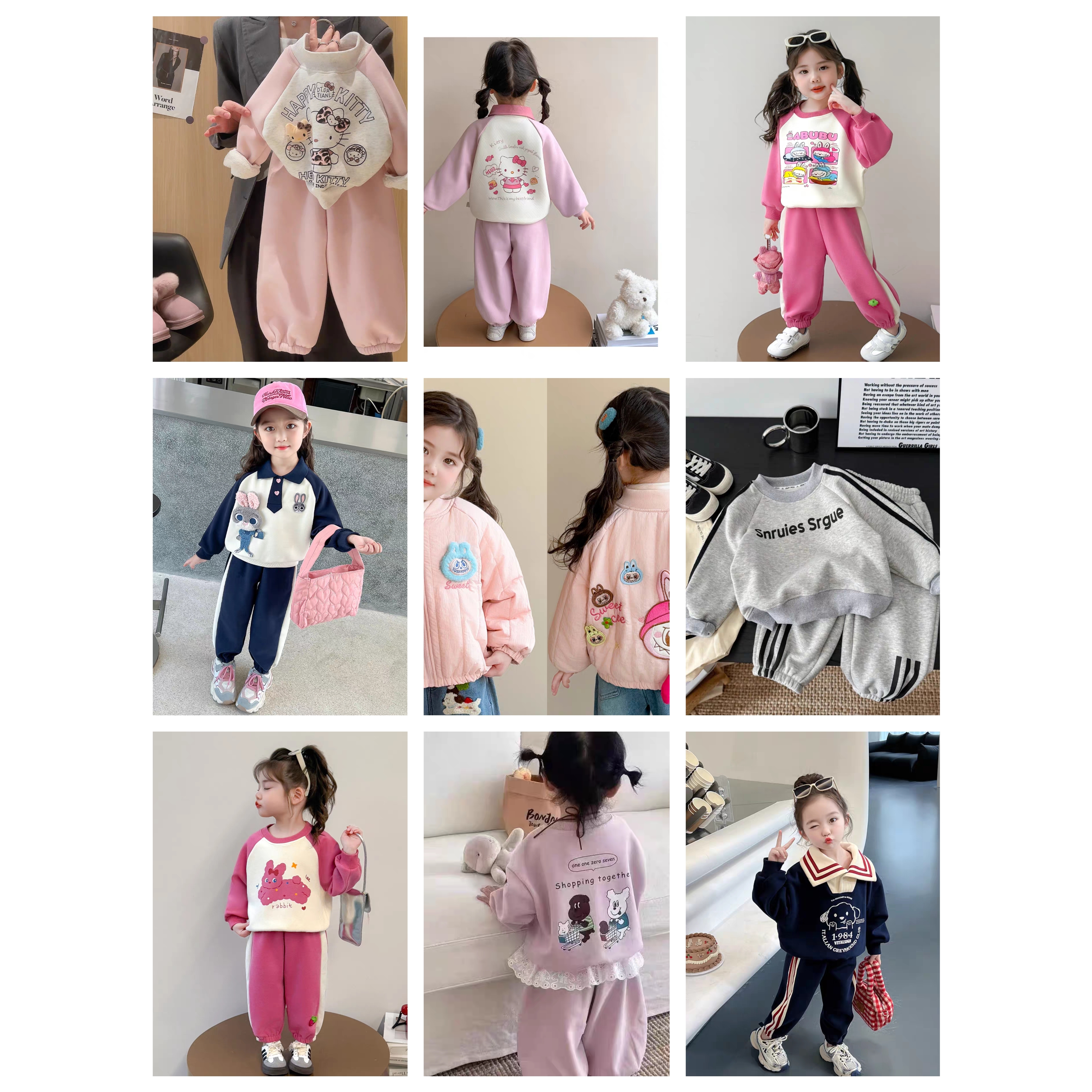 001-100新款洋气套装女童儿童10111-