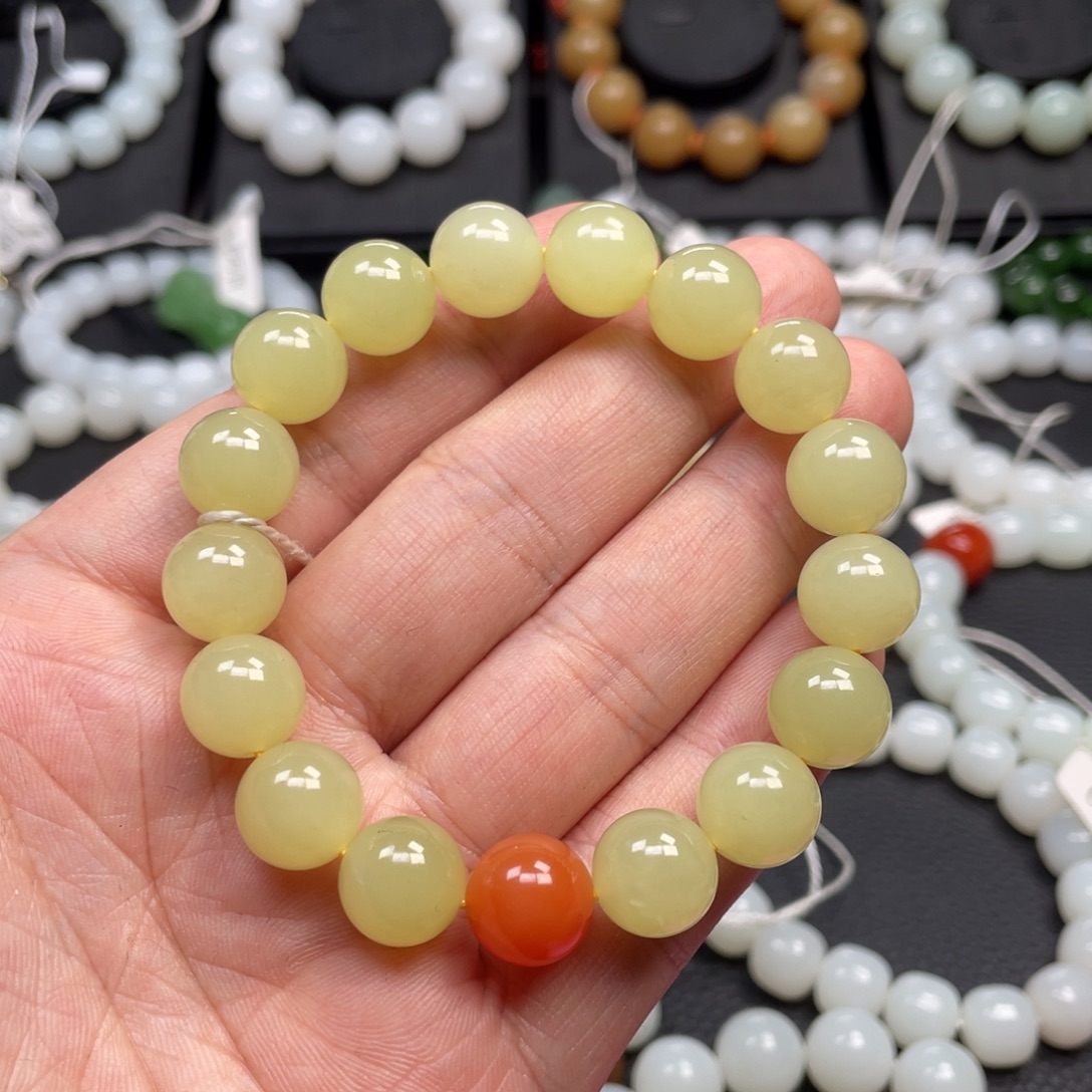 和田玉未镶嵌手链12