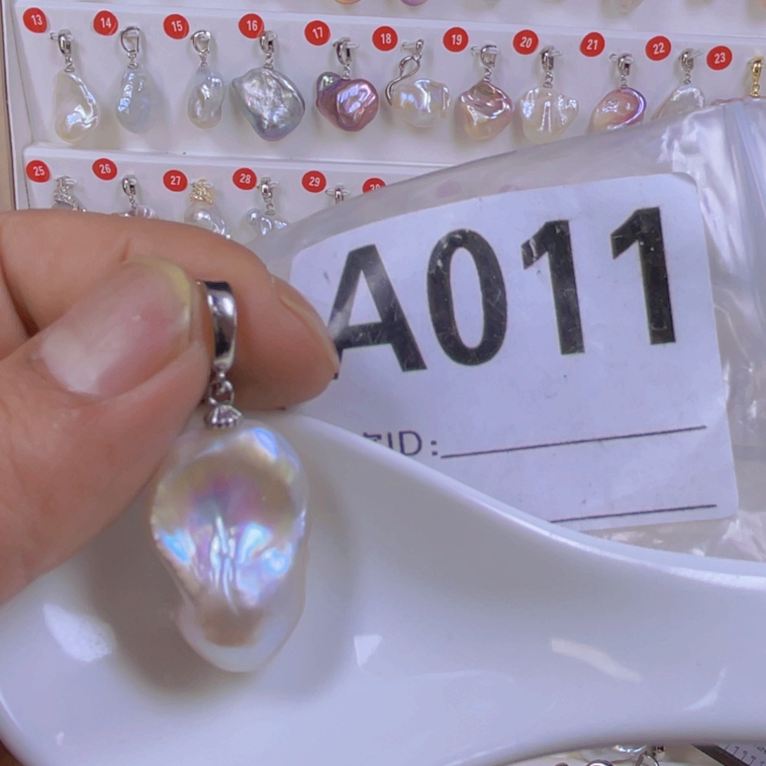 淡水珍珠巴洛克银S925镶嵌