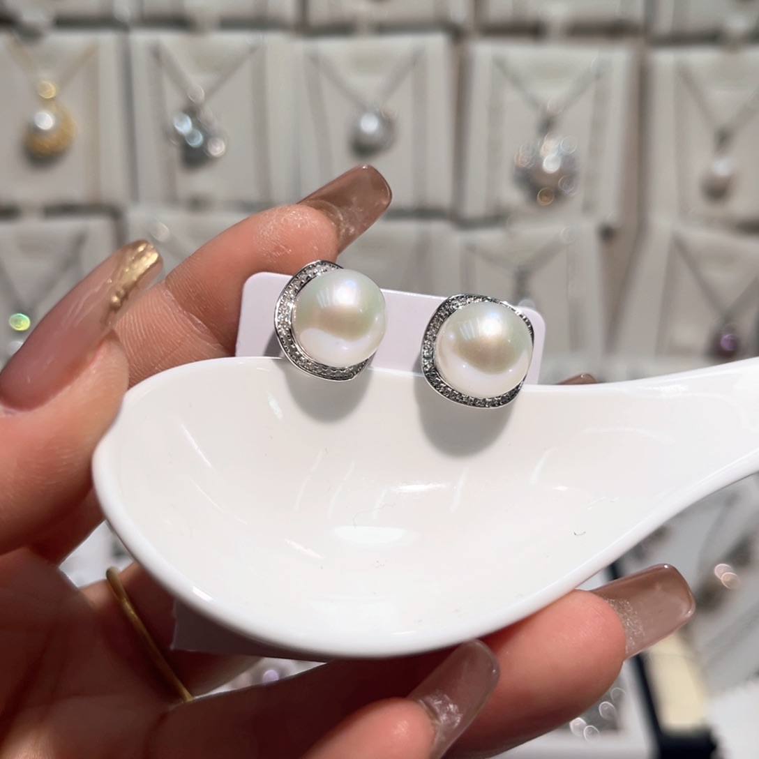 非金属无925银耳钉12+