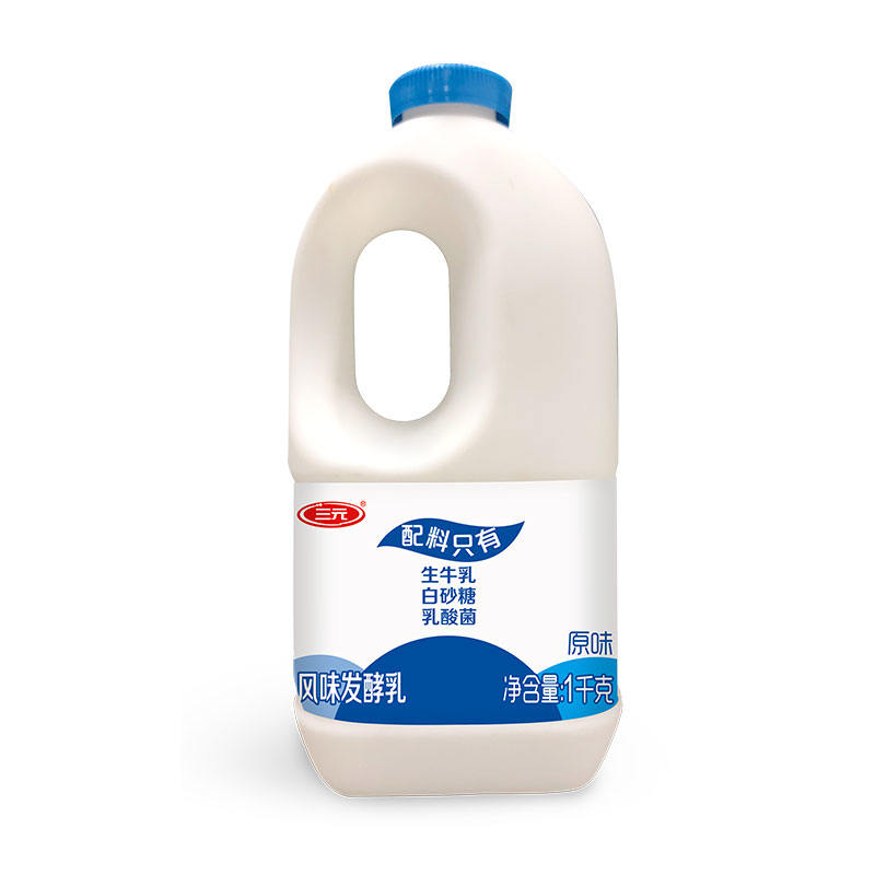 三元风味酸牛奶 原味 1kg