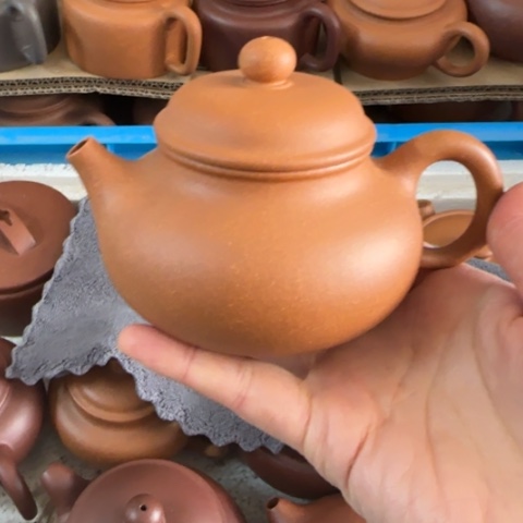 紫砂茶壶黄降坡泥220c c