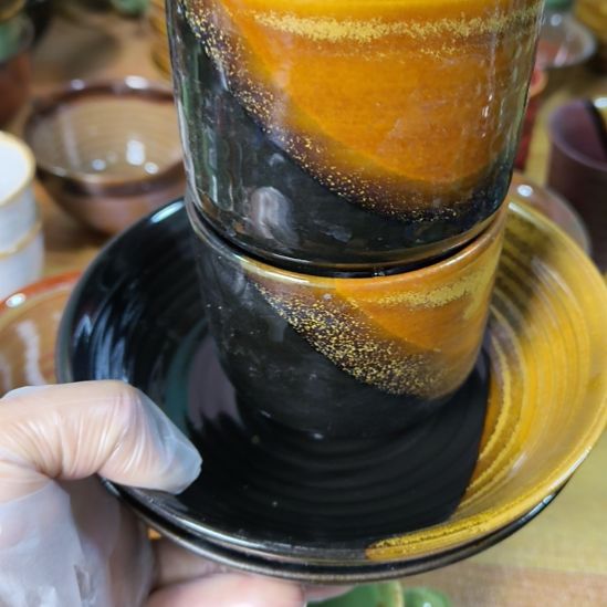 蓝***天瓷片磁州窑五厂盘碗壶杯有瑕疵