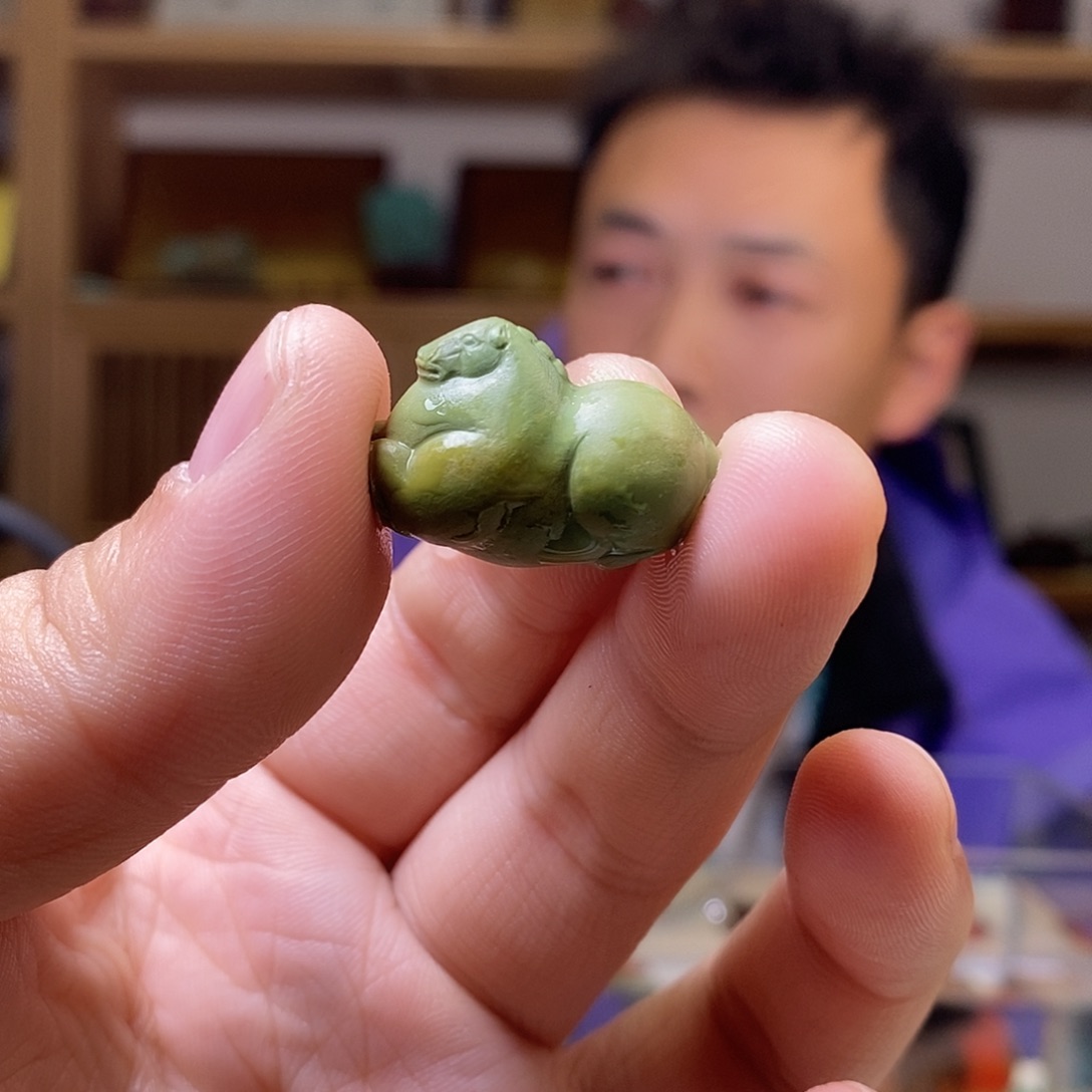 绿松石未镶嵌马到成功